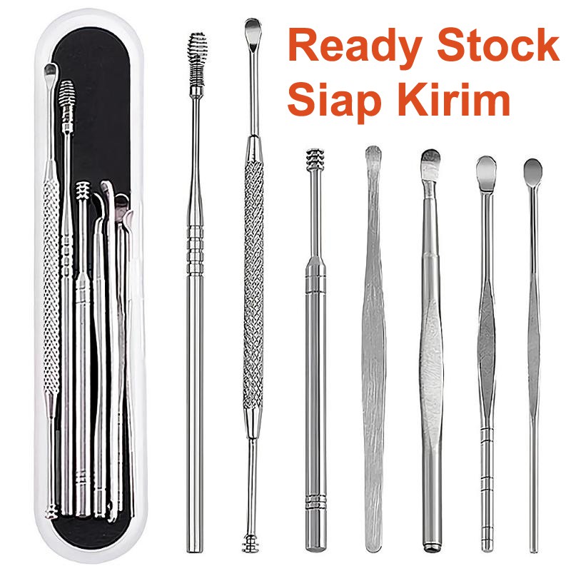 Korek Kuping Pembersih Telinga Stainless Steel 7 PCS