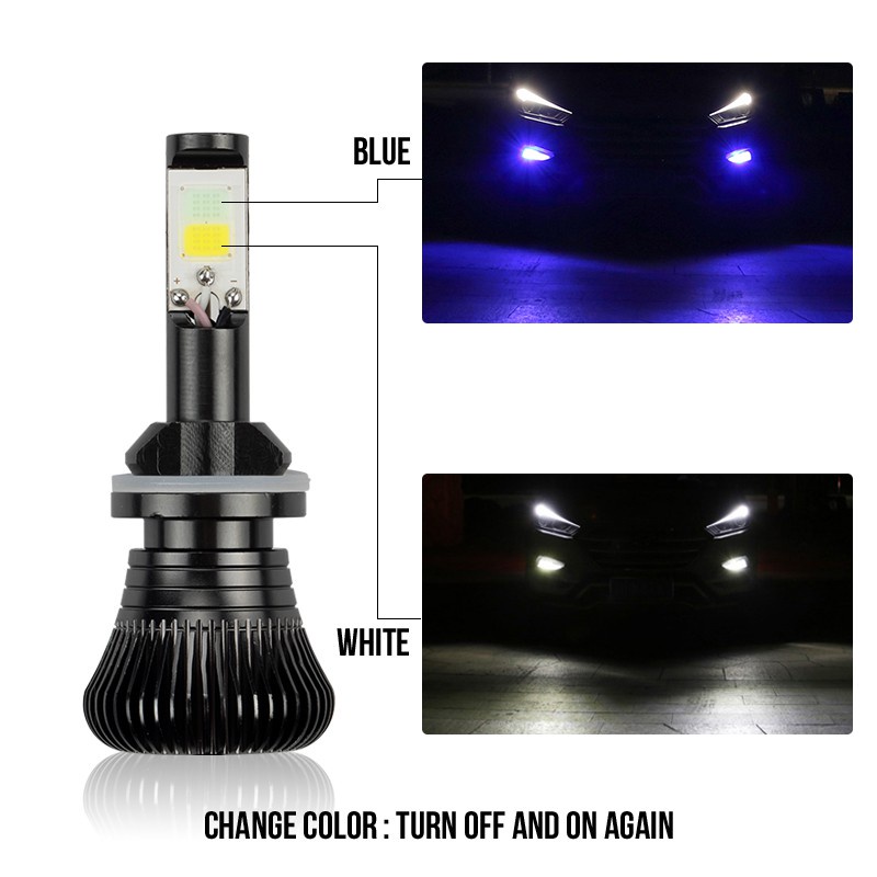 Lampu Depan Mobil H1 Led H3 H7 H11 H8 9005 9006 HB3 HB4 H27 880 881 Warna Putih Biru Amber