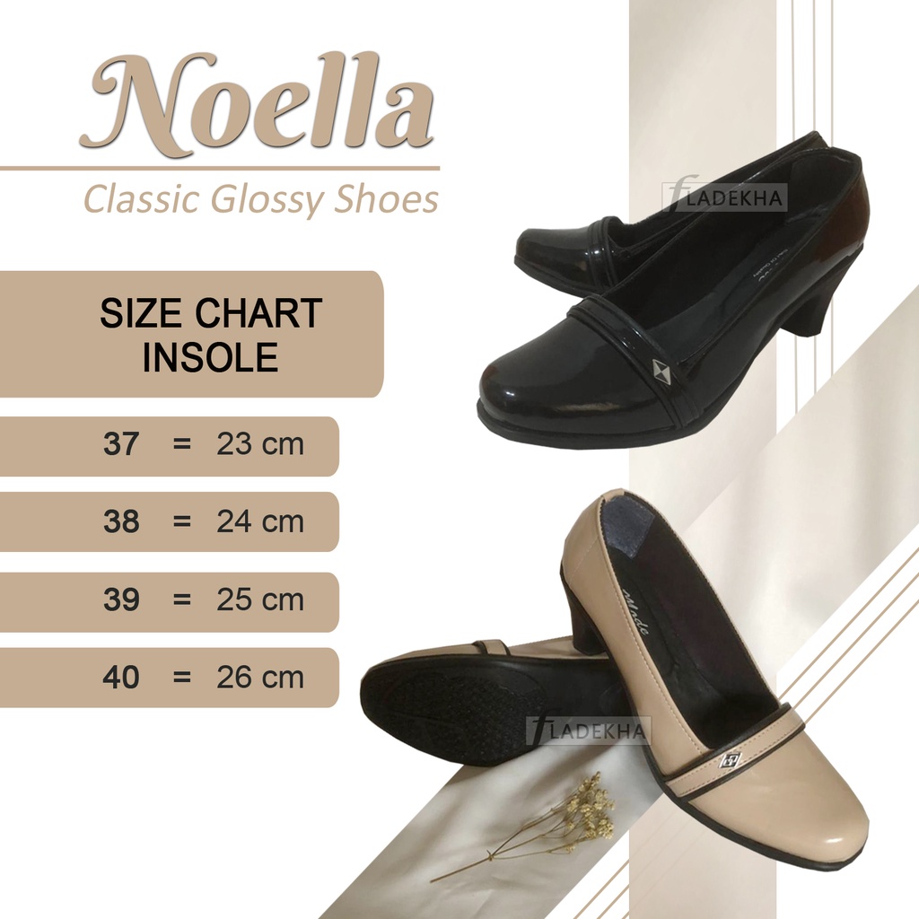 FLADEKHA SEPATU FORMAL WANITA GLOSSY/ SEPATU PANTOFEL WANITA HAK 7 CM/ SEPATU WANITA TERKINI NOELLA 311