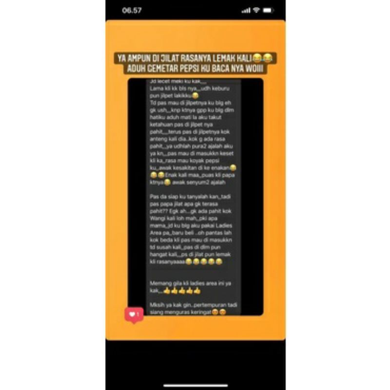 Ladies Area 5x spray berasa virgin