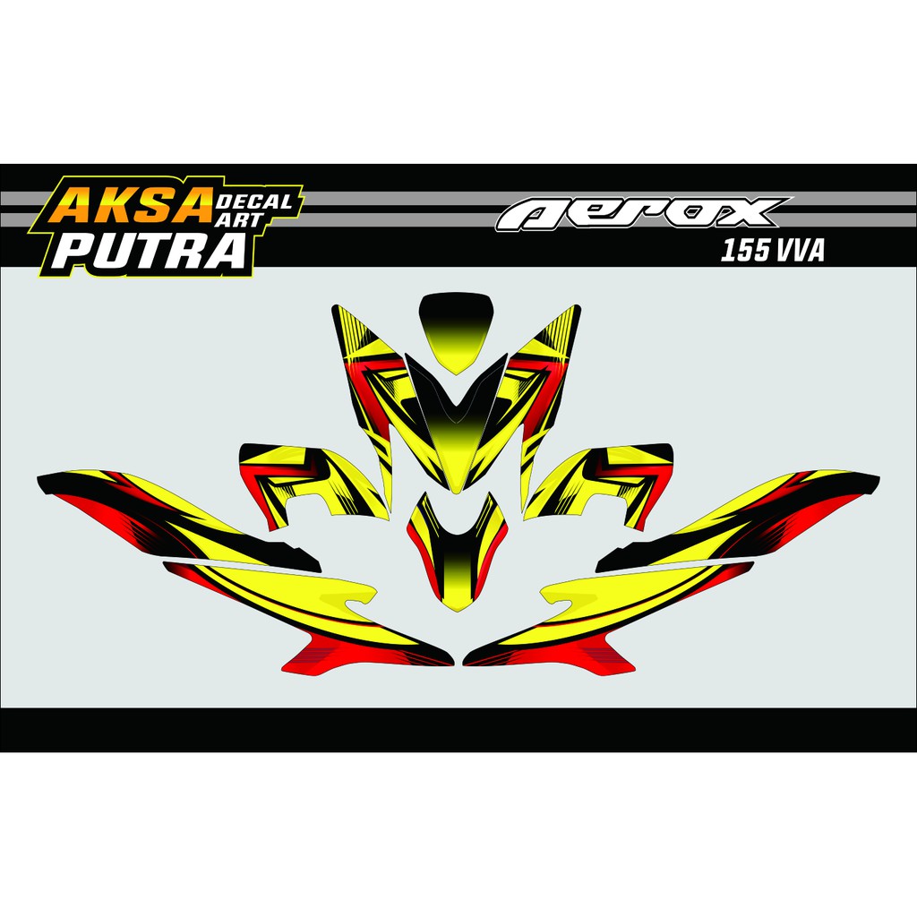 Sticker Aerox 155 Decal Stiker Aerox 155 Full Body