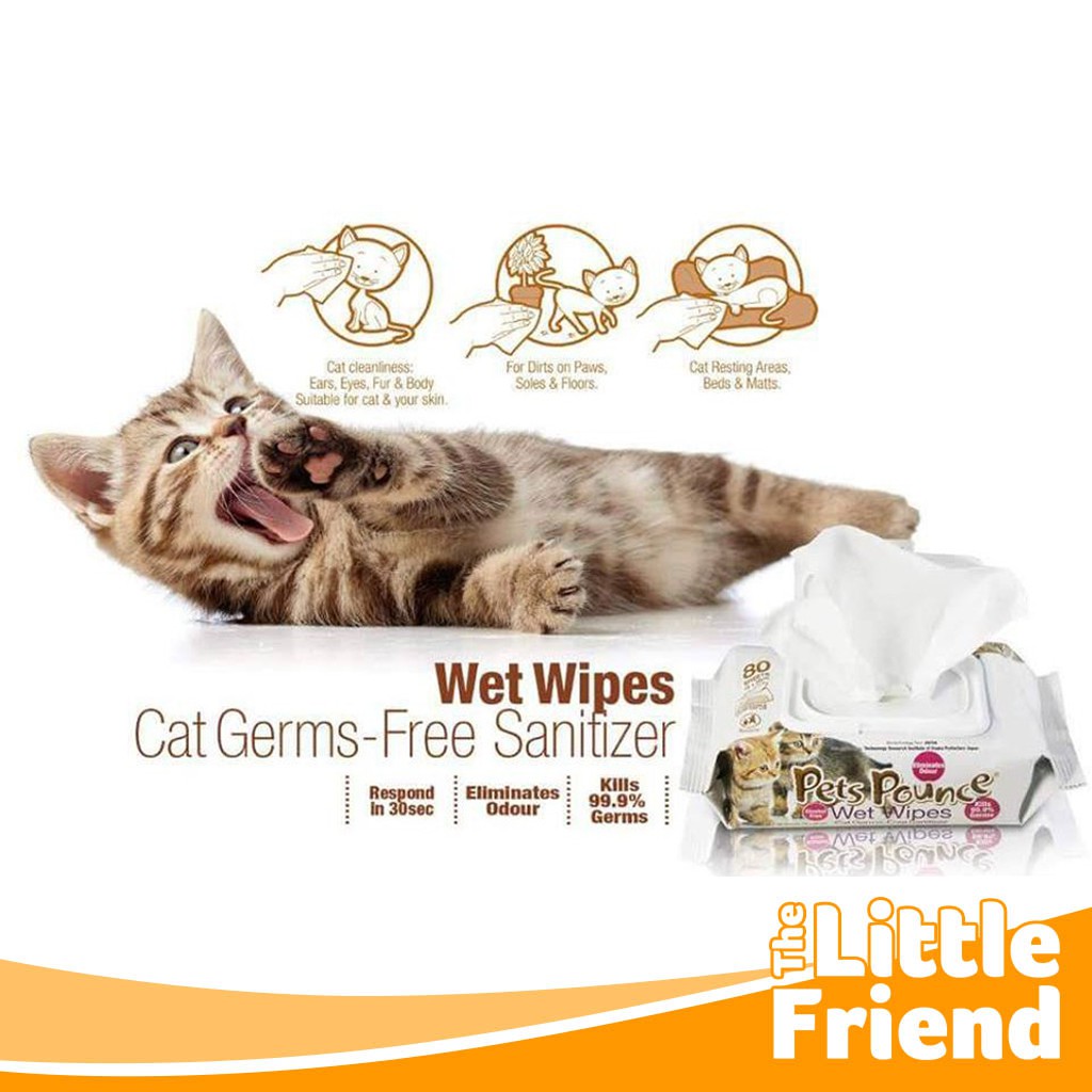 Tissue/Tisu Basah Pembersih Lap Anjing Kucing Pets Pounce BIOION Non Alcohol/Alkohol Aman Digunakan