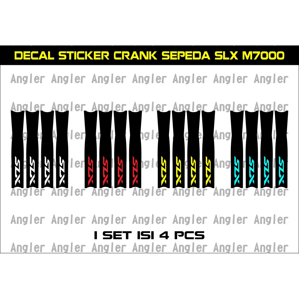 Decal Sticker Crank SLX M7000 Crank Stiker Pedal Sepeda MTB