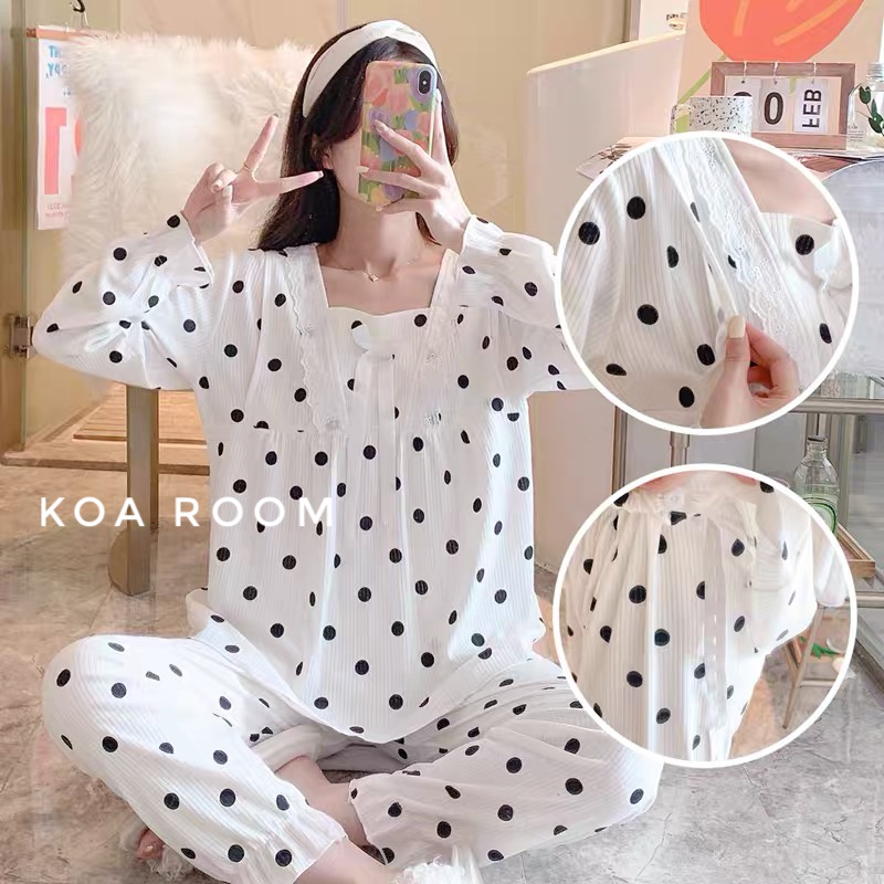 KOA MATERNITY PIYAMA SET ( BAJU TIDUR BUMIL/MENYUSUI )