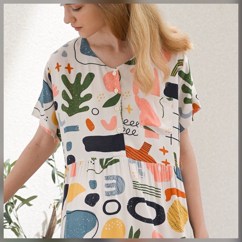 Julia Nightdress - Piyama / Daster Rayon Premium by RAHA Sleepwear-Fun