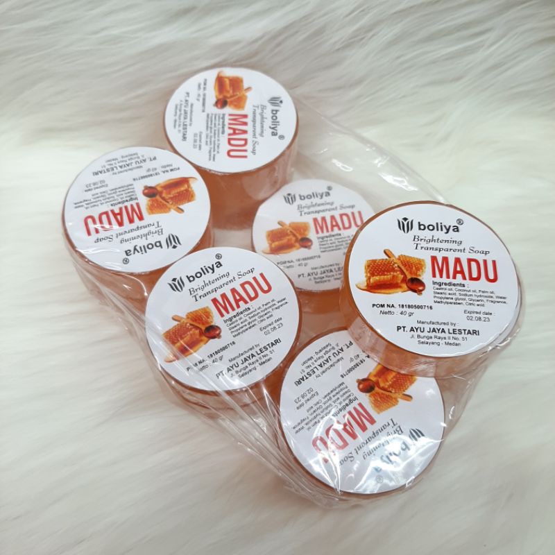 Boliya Sabun Mandi Madu Brightening Transparant Ori Bpom