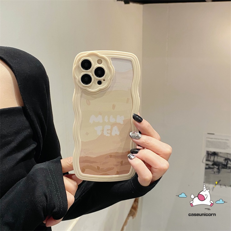 Soft Case Pelindung Lensa Kamera Motif Bunga Milk Tea Untuk iPhone 7plus 8plus 7 8 11 12 13 Pro MAX XR X XS MAX SE 2020