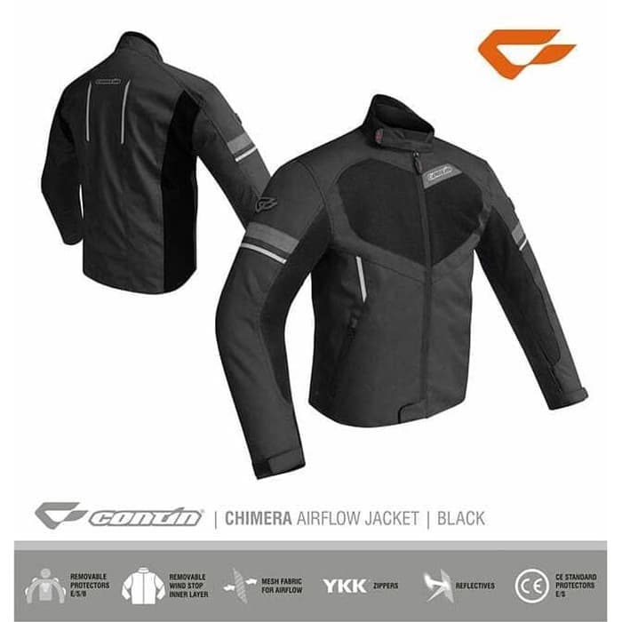 JAKET MOTOR CONTIN CHIMERA BLACK | WINDPROOF | JAKET TOURING PROTECTOR | ORIGINAL PRODUCT