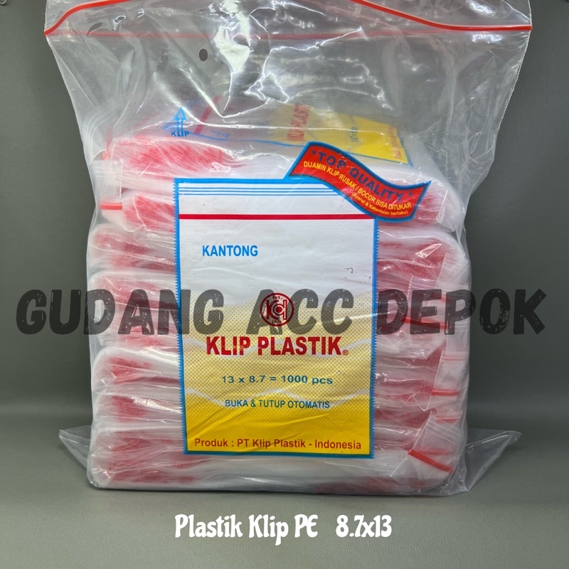 Plastik Klip PE/Zip Lock/Plastik Sambal/Klip Kitz 8.7x13 @100lebar