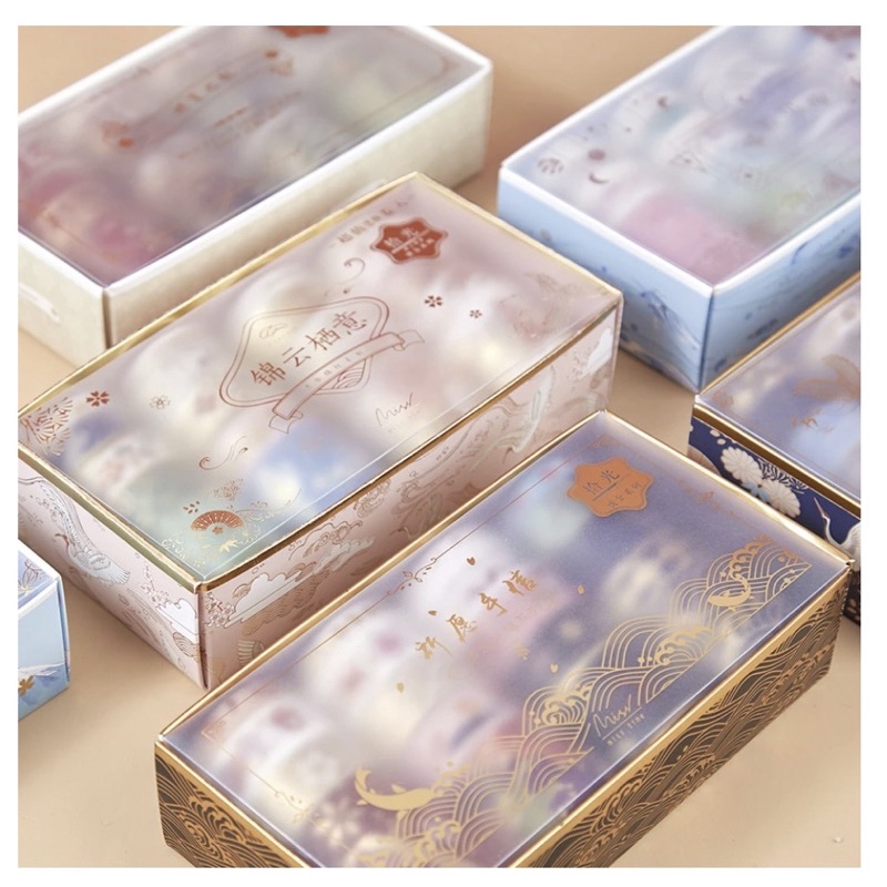 

washi tape selotip premium set 20 gold foil jepang