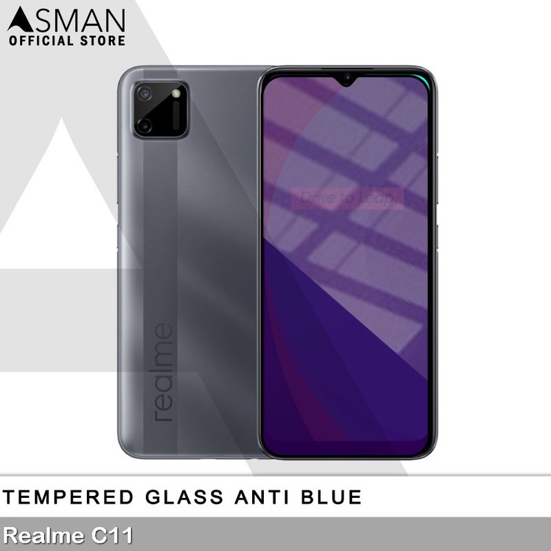 Tempered Glass Blue Light Full Lem Realme C11 Anti Radiasi