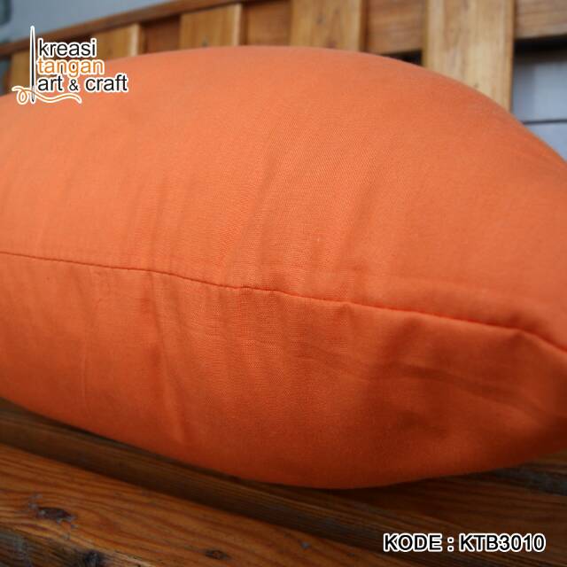 SARUNG BANTAL SOFA POLOS 30x50, 40x40, 45x45, 50x50, 60x60, 70x70 Orange KTB3010