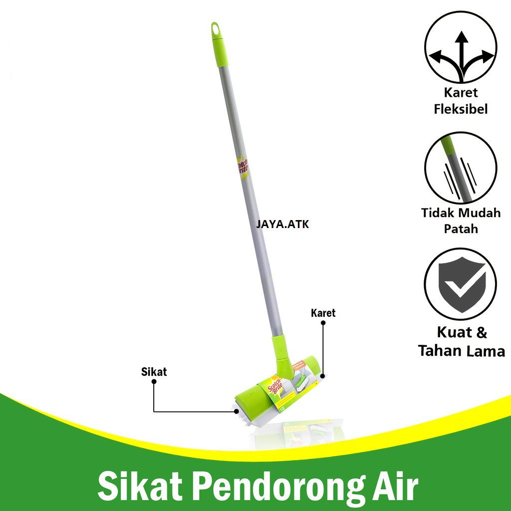 SIKAT LANTAI SIKAT KARET PENDORONG AIR 3M SCOTCH BRITE ID-772 SET SIKAT DAN KARET PENDORONG AIR