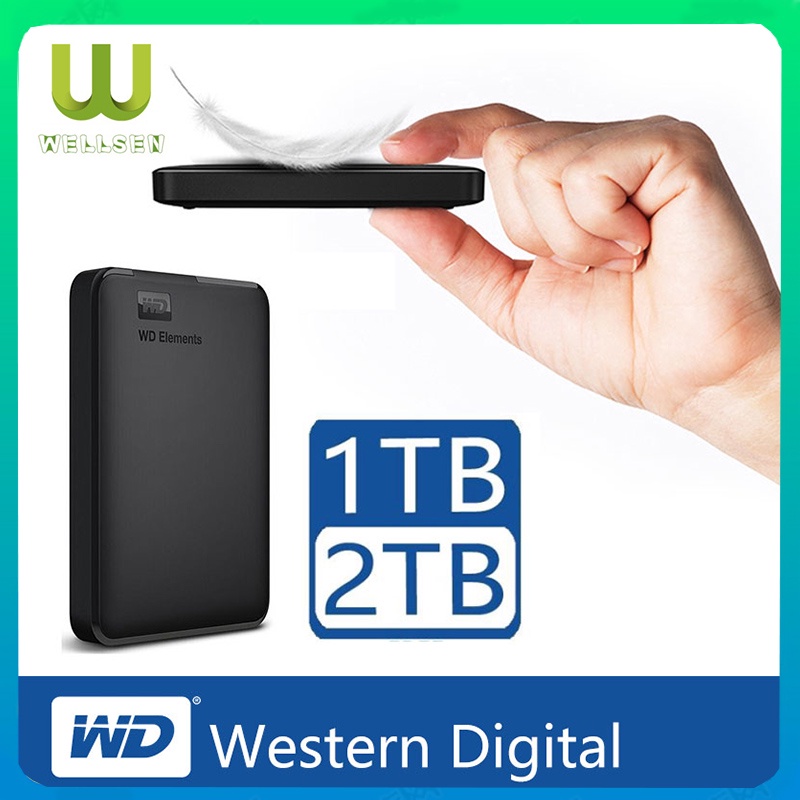 WD My Passport 1TB/2TB - HDD Hardisk Portable External - Garansi Resmi