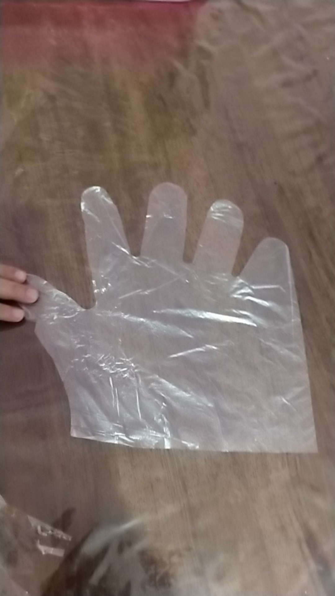 100 Pcs Sarung Tangan Plastik Transparan Sekali Pakai / Disposable Plastic Gloves