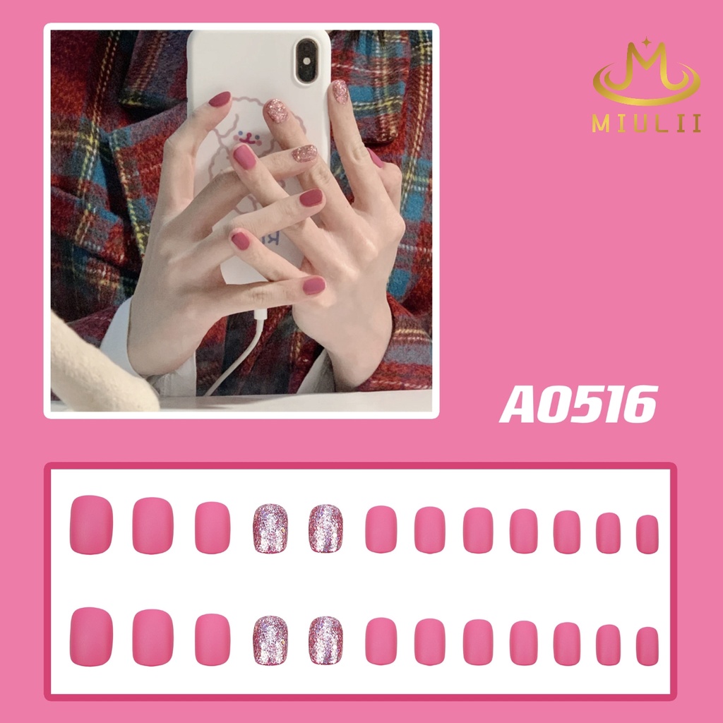 MIULII / KUKU PALSU   A0516  / 24PCS / 3D / NAIL ART / PREMIUM / CUTE / FREE LEM JELLY / KUTEK