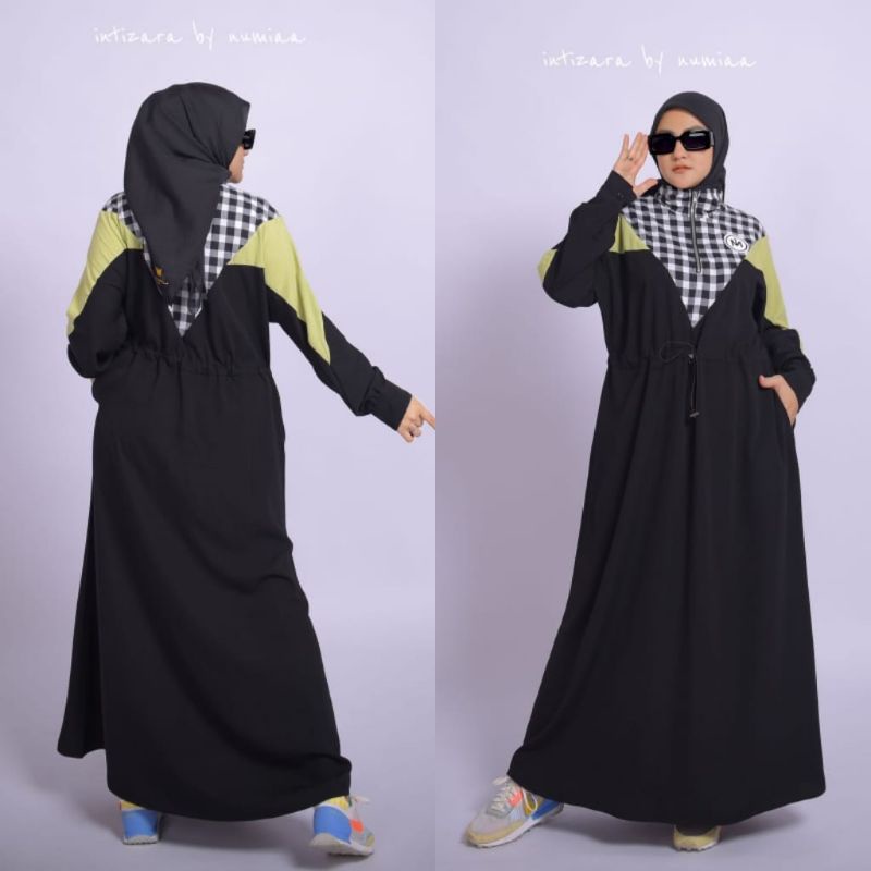 INTIZARA 2 (baju dress muslim, baju balon, dress tebal, numiaa, dress hitam, dress kasual)