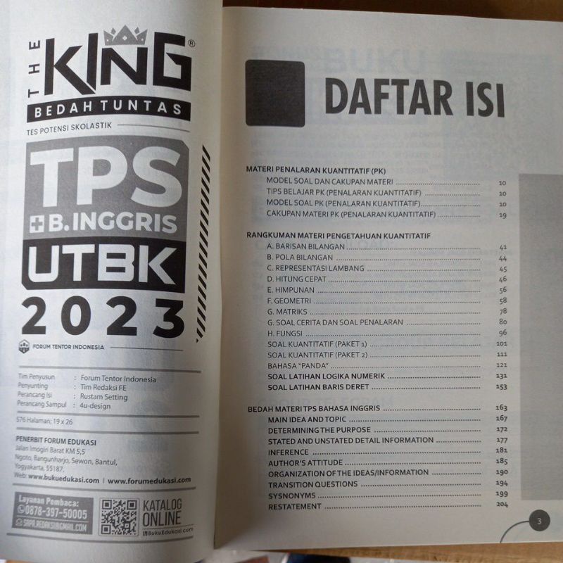 buku THE KING BEDAH TUNTAS TPS + BHS INGGRIS UTBK 2023-2