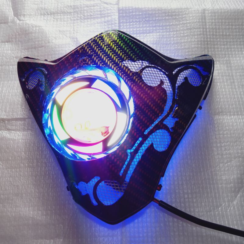 lampu depan satria Fu facelift coak carbon+ projie