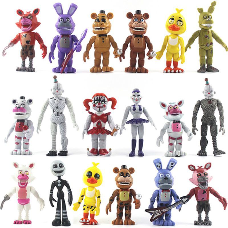 6pcs FNAF Five Nights At Freddy's Action Figures Mini Figurines Fans Gift