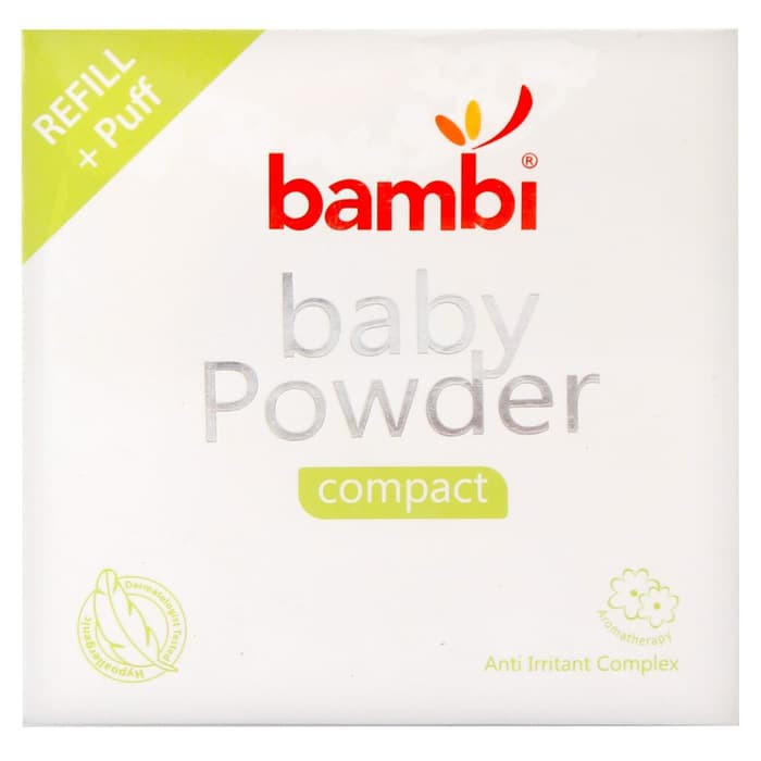 Baby Powder Compact BAMBI Refill 40gr / Bedak Bayi