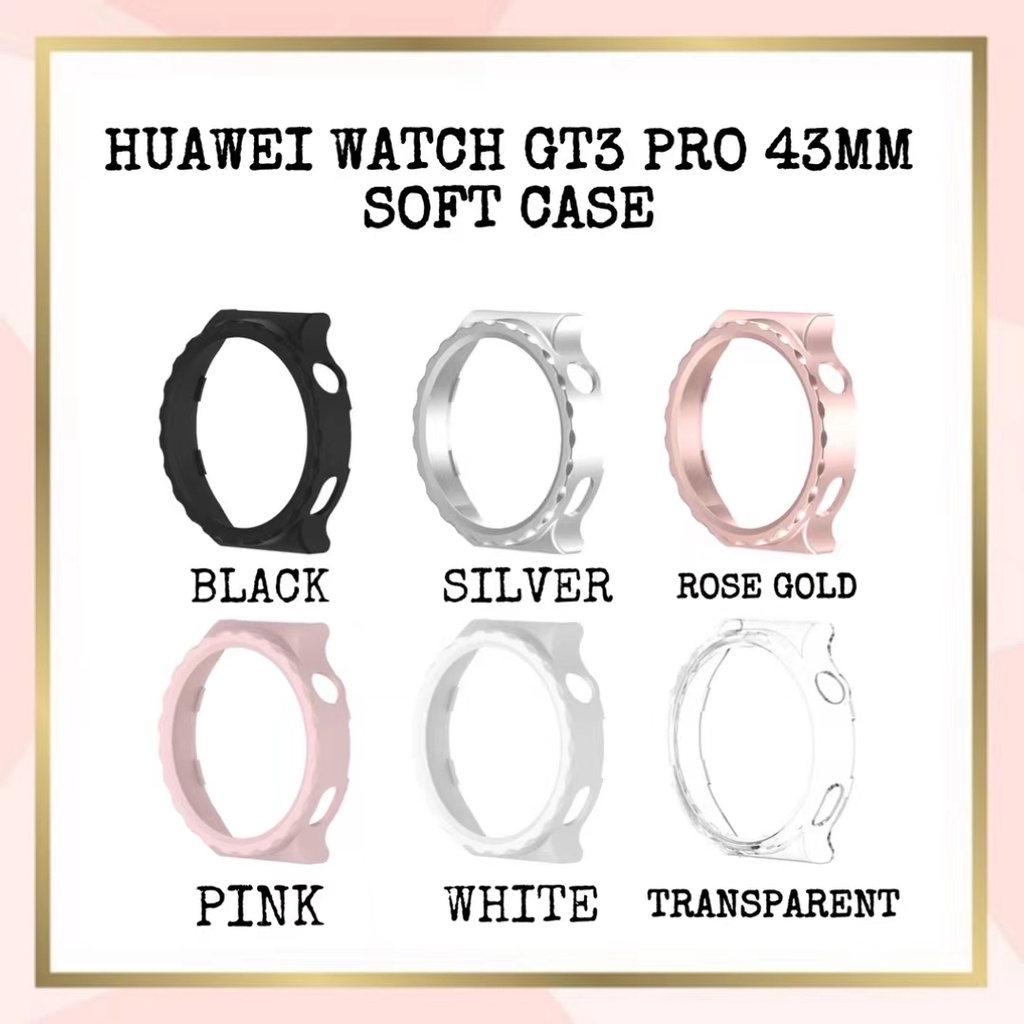 Case Smartwatch Anti Gores 43mm Untuk Huawei GT3 Pro 43mm GT3Pro 43mm