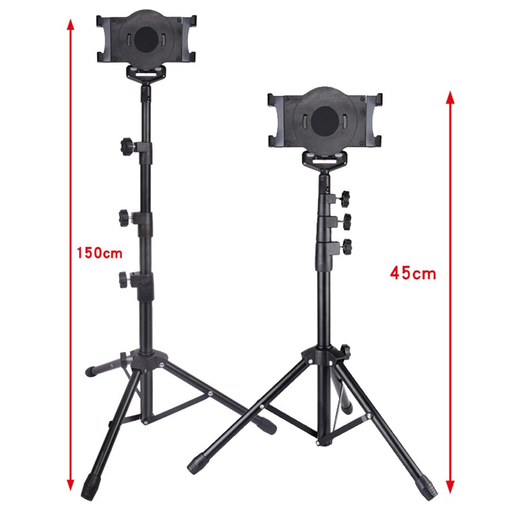 Floor tripod   150 cm tripod    tablet support    Metal telescopic tripod     Can be rotated and adjusted   Telescopic adjustable tripod   Music score tripod   Speech tripod   Suitable for 7-11 inches    For Ipad Air Mini 2 3 4 Samsung    For IPAD Pro 11