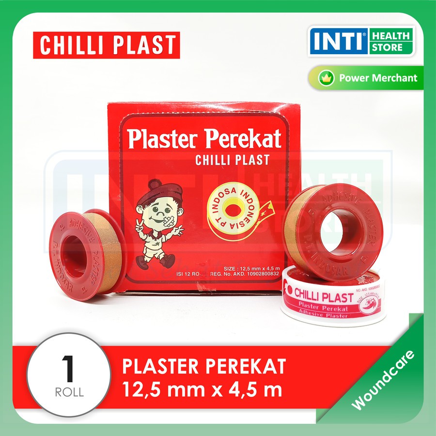 Chili Plast | Plester Perekat Roll 1,25 cm x 4,5 m | Plester Kain