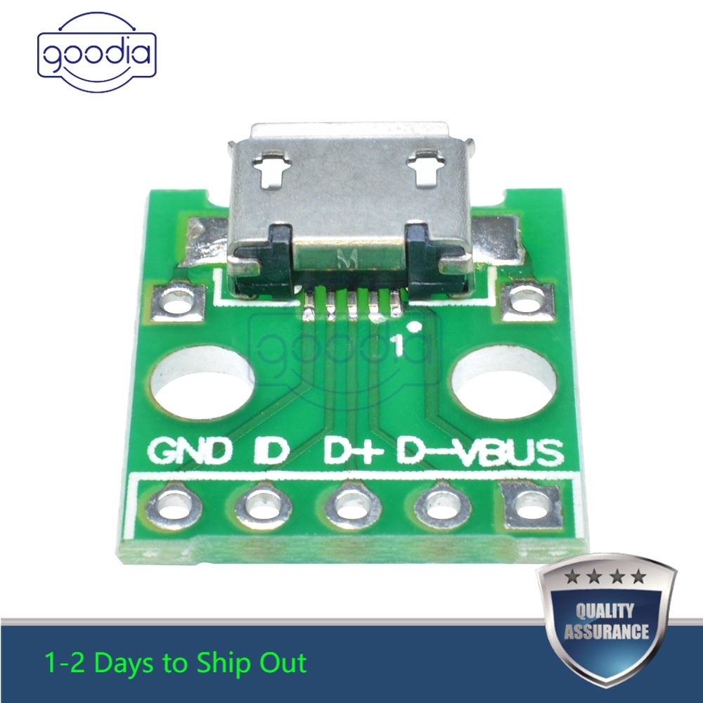 ✫〖ready to ship/COD〗✫ Set 2Pcs Adapter Converter Micro USB to DIP 5pin Female 2.54mm