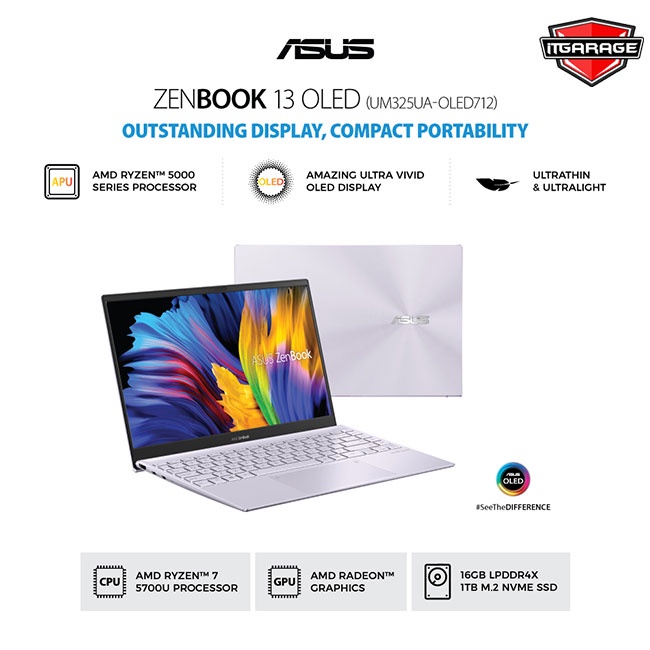 Asus Zenbook UM325UA-OLED712|R7-5700U/16GB/1TB