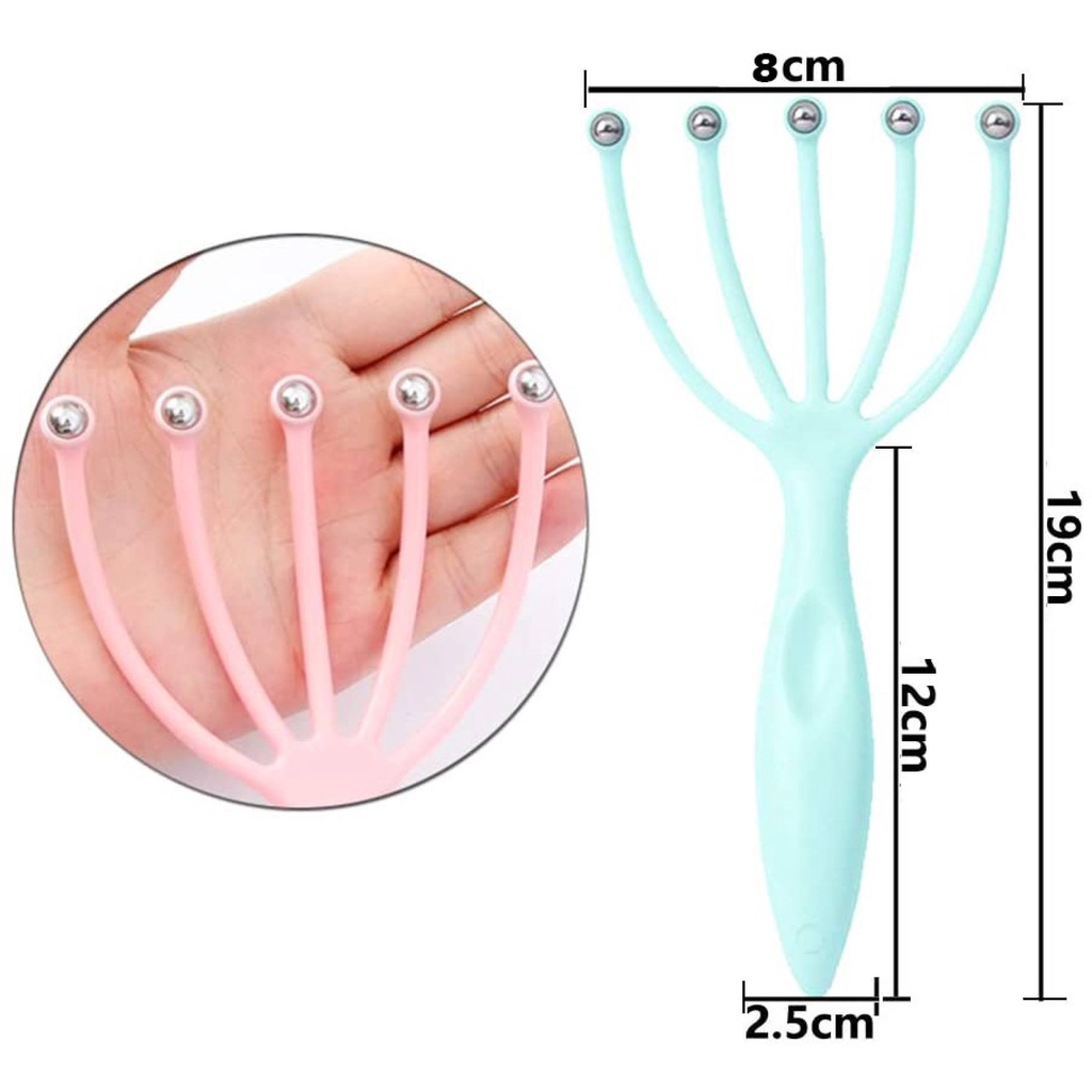 [100% Ampuh] 1Pcs Alat Pijat Kepala Head Spa Massager Scalp Alat Refleksi Pemijat Kepala Kaki Tangan Plastik Manual