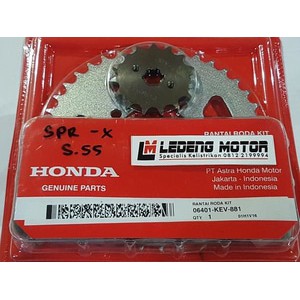 Gear Set Supra-X Lama GirSet Depan Belakang Rantai Komplit AHM Original KEV