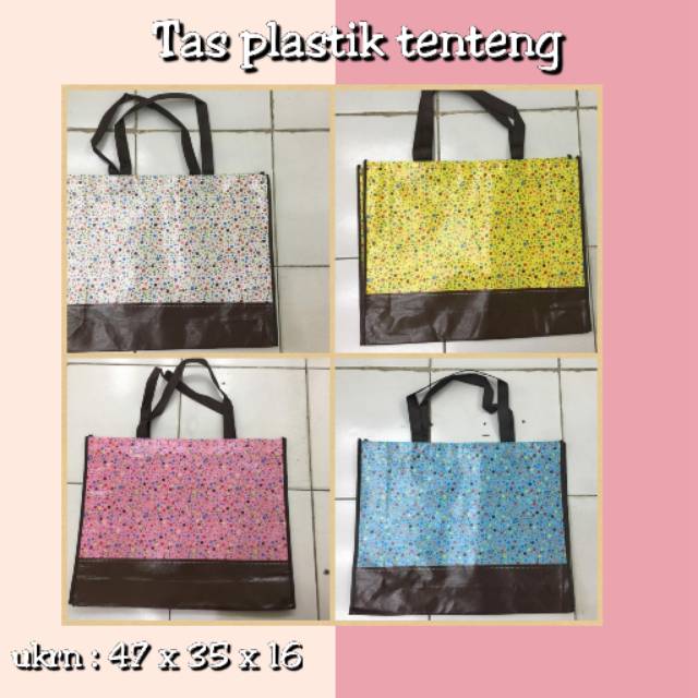 PER-PC//TAS PLASTIK TENTENG JAHIT KELILING / LAUNDRY BAG / SHOPPING BAG