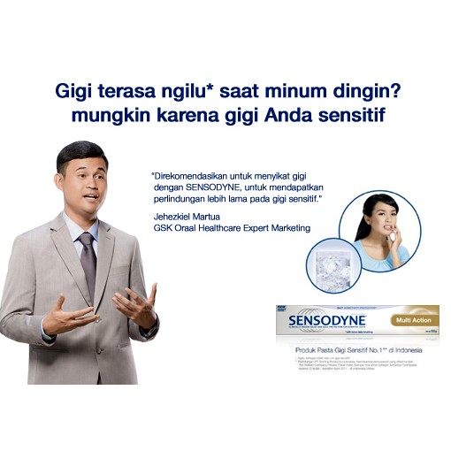 Odol Sensodyne Multi Action untuk gigi Sensitif Pasta Gigi Sensodain 100gr