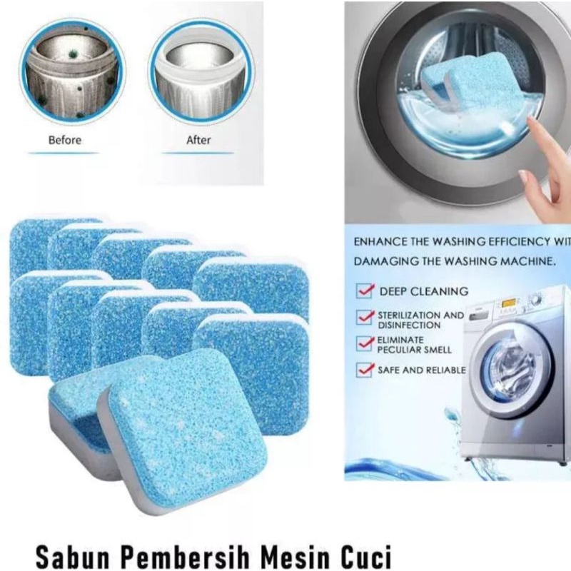 10 Pcs Tablet Pembersih Mesin Cuci / Alat Pembersih Mesin cuci