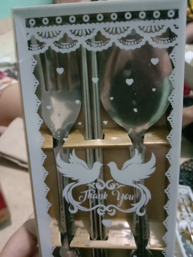 Souvenir Sendok Garpu Sumpit Stainless Kemas Mika