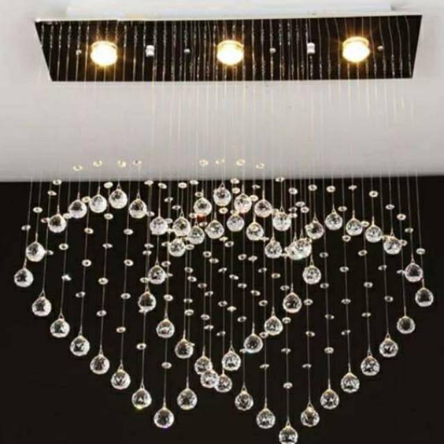 Lampu hias kristal asli meja makan2