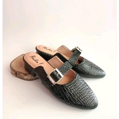 Hallo!! Hells Croco 3cm Sepatu Hak Original (Hello Zoe)