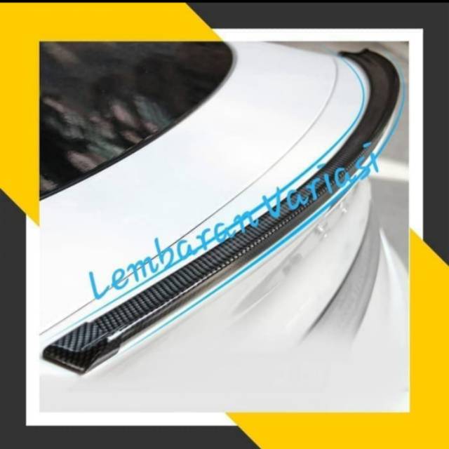 Trunk lid spoiler carbon mobil sedan universal