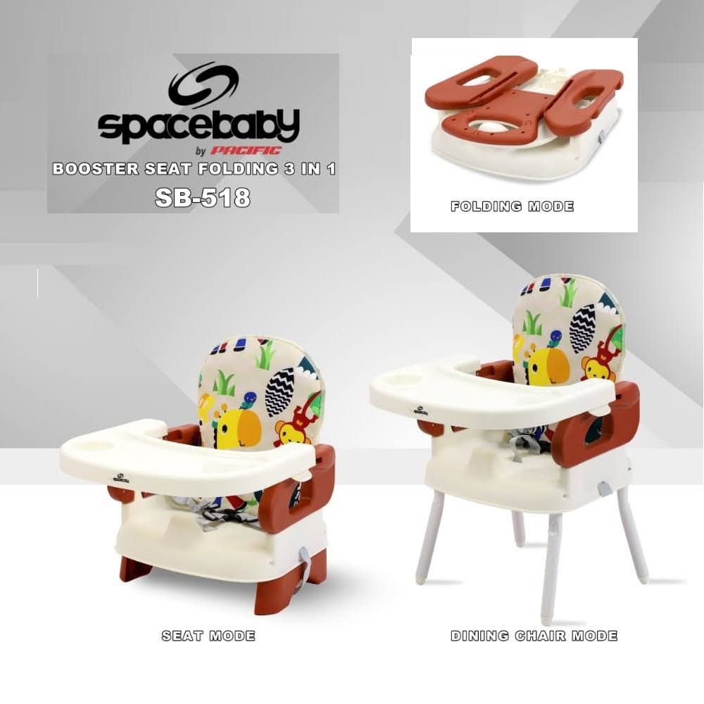 SPACE BABY BOOSTER SEAT FOLDING 5IN1 - KURSI MAKAN BAYI SPACE BABY SB-518