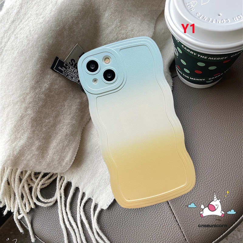 Wavy Edge Case Oppo A17 A15 A12 A57 A78 A17K A95 A55 A77s A77 A3s A16K A96 A54 A1K A74 A76 A16 A15s A7 A5s F9 A16E A53 A9 A5 A16s A52 A33 Reno8T Soft Cover TPU Gradasi Warna Warni