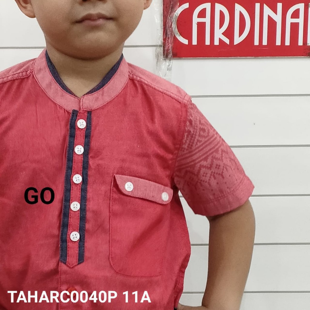 gof PI CARDINAL KIDS KEMEJA KOKO Anak Baju Muslim Cardinal Atasan Taqwa Anak Cowok Lengan Pendek