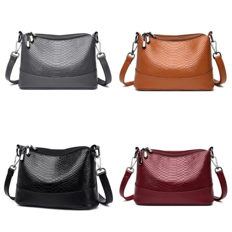 JTB-Tas selempang wanita terbaru tas selempang kulit crocodile tas berstektur tas selempang murah (T