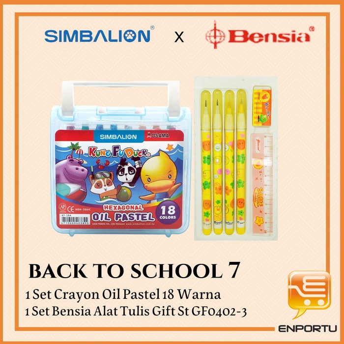 

Paket Back To School 7 / Set Crayon Oil Pastel Anak dan Alat Tulis