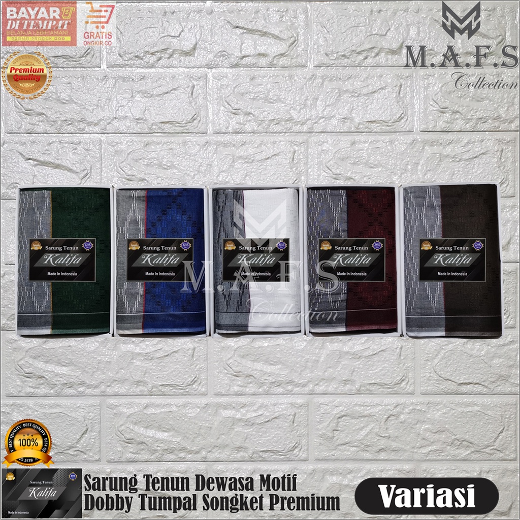 SARUNG DEWASA SARUNG MOTIF DOBBY TUMPAL SONGKET PREMIUM KALIFA