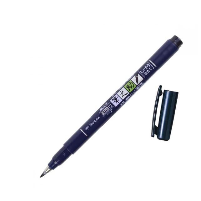 

kaligrafi-perlengkapan- fudenosuke colours brush pen tombow waterproof black -perlengkapan-
