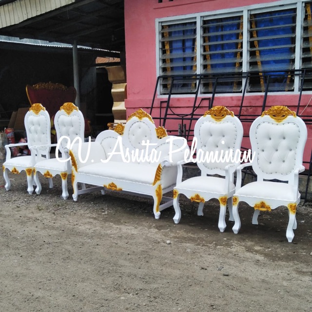 Kursi Pengantin Dekorasi pelaminan ukiran jepara