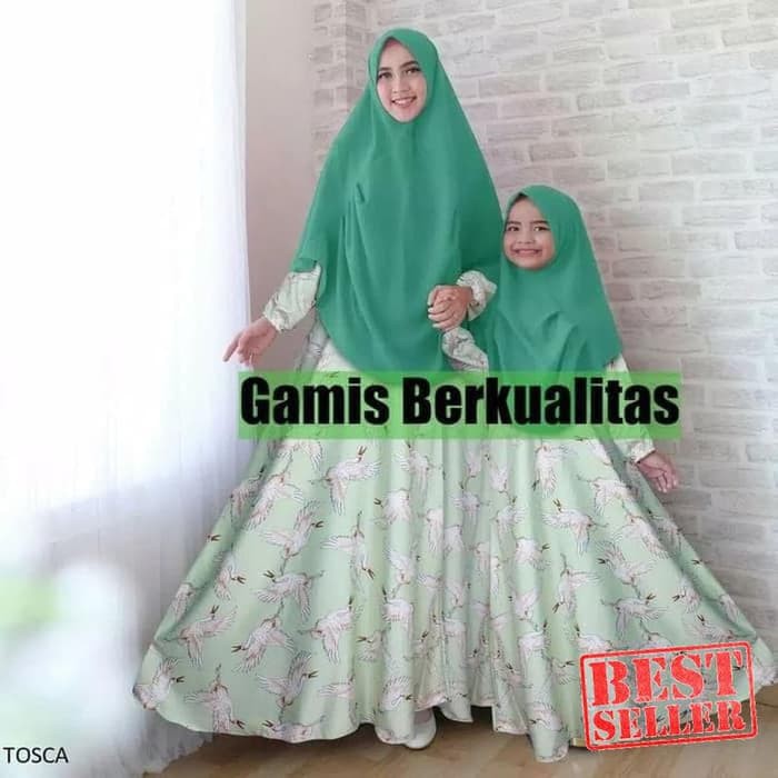 MUSLIMAH"Baju Gamis Muslim Syari Wanita - GAMIS COUPLE IBU DAN ANAK - PESTA"