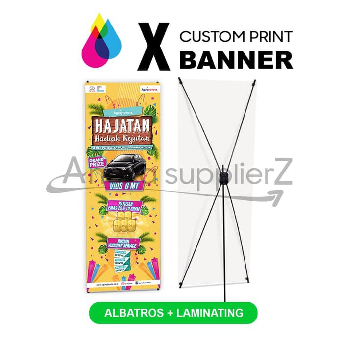 

Cetak Xbanner 80x180 cm (Albatross+Laminating)