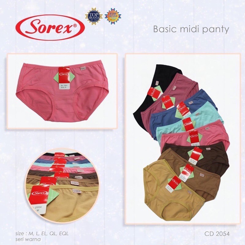 CD/Celana Dalam Wanita Midi SOREX 2054 (Katun)